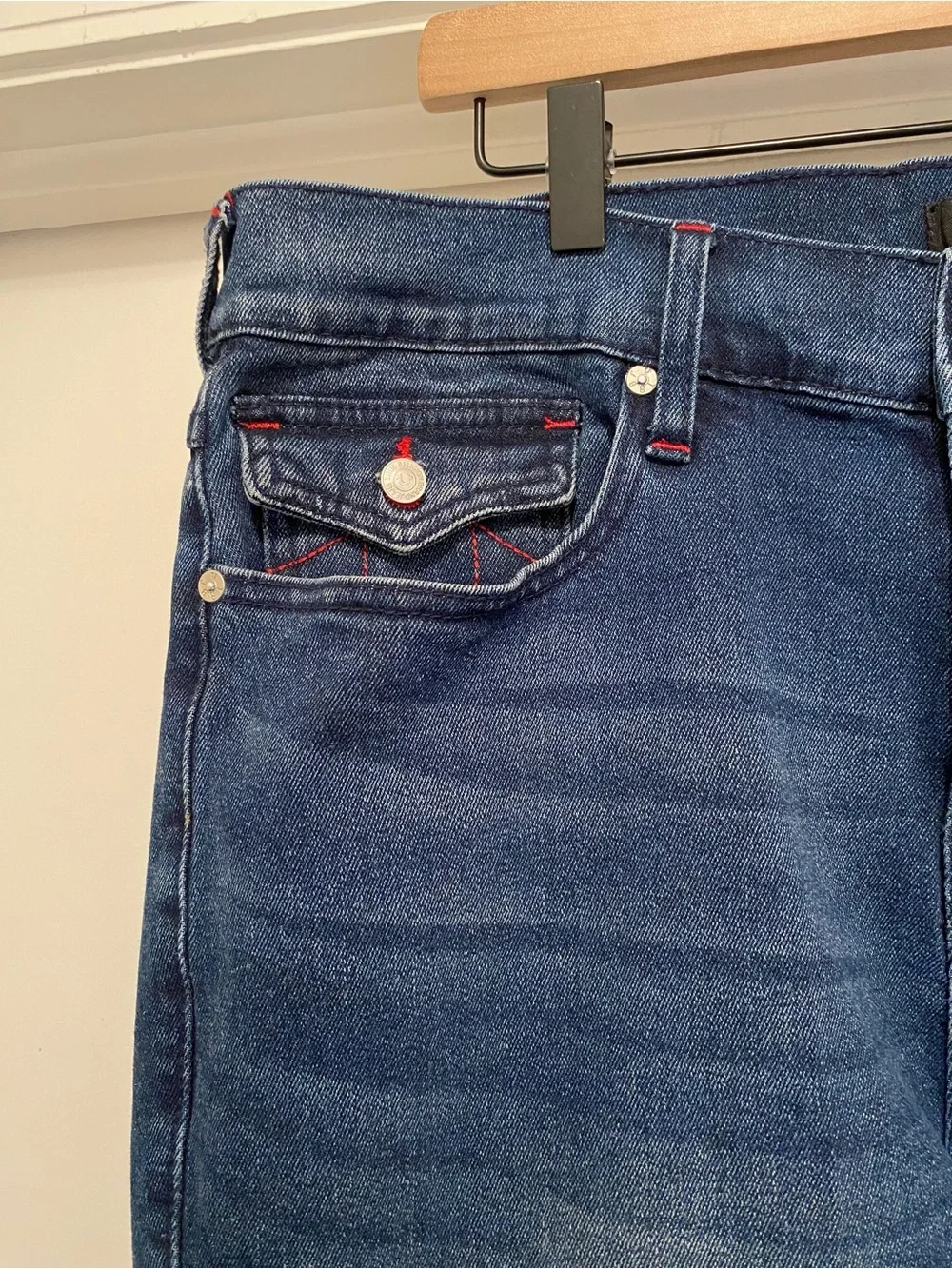 True Religion Ricky Relaxed Straight Men’s Jeans Size 34 Dark Wash